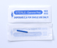 Aiguille de microblading pour sourcils en acier inoxydable bleu 0,20 mm 18 aiguilles pour maquillage permanent et tatouage