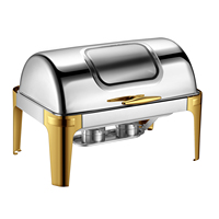 Nouveau Réchaud à buffet de luxe en acier inoxydable 9L avec réchaud à buffet à alcool pour hôtels