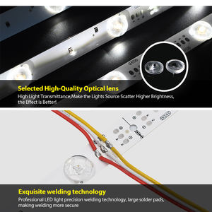 Barre de rétroéclairage LED à haute luminosité CCT 24V SMD3030 10W12Leds 178 degrés Lentille optique Module linéaire bicolore pour signalisation publicitaire - Product Image 6