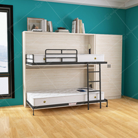 Lit mural pliable multifonctionnel double couche Lit superposé invisible pour enfants et adolescents