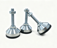 Pieds de nivellement réglables robustes, pied de support de machine chromé avec base en caoutchouc anti-vibration M8 M10 M12 M16