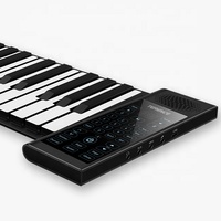 Terence 128 Rhythmstones 61-Key Electronic Keyboard Piano LED Display MIDI Function 14-Demo-Song Flexible Folding Roll-Up Design