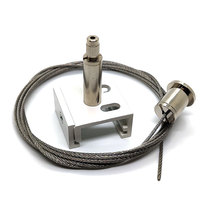 Kit de suspension de fil d'éclairage à LED avec clip de montage sur rail en aluminium blanc