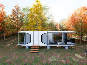 <span class=keywords><strong>Casa</strong></span> Cápsula Espacial Prefabricada <span class=keywords><strong>de</strong></span> Lujo C1 11.5x3.3, 2 Dormitorios, 1 Baño, Montaje Rápido, <span class=keywords><strong>Casa</strong></span> Modular para Vacaciones Familiares - Product Image 2