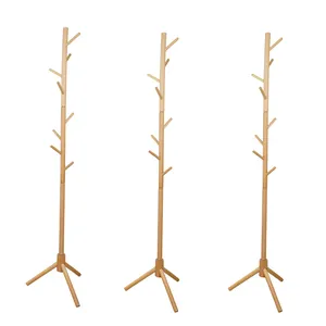 Factory Supplier Coat Hanger Stand Custom Size Hot selling Portable multifunctional Wooden Coat Rack