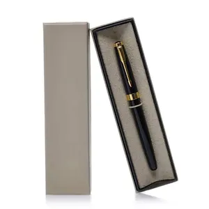 Factory Wholesales Custom Luxury Black Fountain Pen Metal Logo Set Gift Box