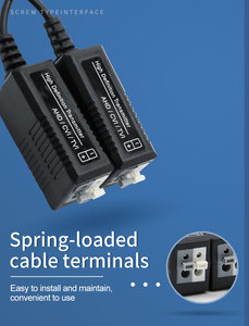 Venta al por mayor 720P/960P/1080P <span class=keywords><strong>Video</strong></span> <span class=keywords><strong>Balun</strong></span> CCTV accesorios de cámara RED 300 metros transmisor de par trenzado pasivo conector BNC - Product Image 2