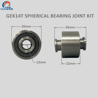 Kit de roulements sphériques GEK14T certifié ISO9001, haute résistance P2, résistant aux hautes températures, autolubrifiant, en acier au carbone, 12 mm, garantie 1 an