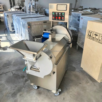 Automatische dubbelkopige groente- en aardappelsnijmachine, appel-snijder, -slicer en -segmenteringsmachine met snel demonteerbare motor