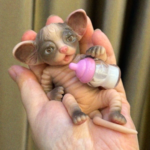 Gatto Realistico in Silicone Pesante Fatto a Mano, Giocattolo Morbido da 0,45 libbre, <span class=keywords><strong>Bambola</strong></span> di Moda per Ragazze a Forma di Gatto Realistico - Product Image 4