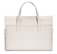 Sac fourre-tout blanc en PU avec fermeture à enroulement, sac à main résistant à l'eau, sac à bandoulière portable pour les voyages, le shopping et l'usage quotidien