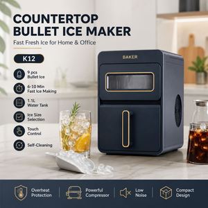 Portable Bullet <b>Ice</b> Maker 9PCS <b>Ice</b> Maker <b>Machine</b> 6 Min Fast <b>Ice</b> Production <b>Small</b> <b>Ice</b> Maker for Home Kitchen Office Bar Use - Product Image 2