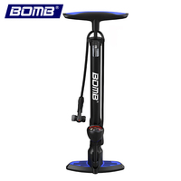 Pompe à pied universelle BOMB 160 PSI pour vélo avec valves Presta/Schrader et manomètre