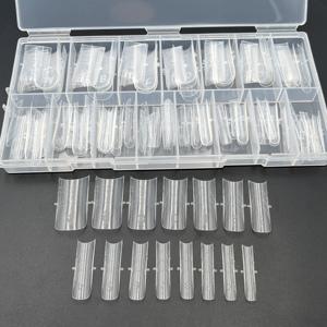 Nouveau 15 tailles pour ongles orteils Extension Edge Reverse Popit <span class=keywords><strong>Capsule</strong></span> <span class=keywords><strong>Ongle</strong></span> Upper Dual Form Nail Tips - Product Image 4