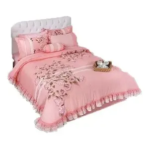 Parure de lit King Size Antonieta 2,6m x 2,4m, motif floral, style princesse, avec volants, pour la maison - Product Image 6