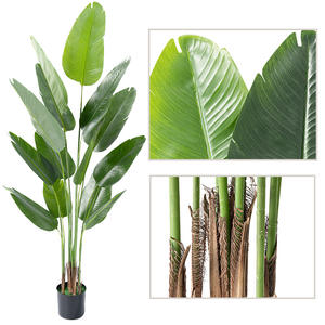 Plante Artificielle du Voyageur Banane Canna Feuilles Épaissie Pot Plancher Plante Verte-149 - Product Image 2
