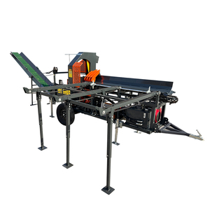 Processeur de bois forestier à moteur essence de <span class=keywords><strong>45</strong></span> tonnes avec scie à chaîne, fendeuse de bûches, convoyeur et table - Product Image 5