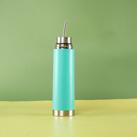 Nouvelle tasse isolée en acier inoxydable 304 en forme de balle, trois en un, tasse à maté sud-américaine, bouteille d'eau de sport à double paroi