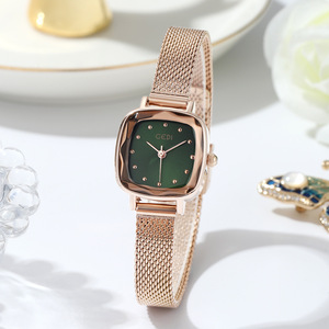 New artistic style women's <b>watch</b> with light luxury mother of <b>pearl</b> face compact dial waterproof stainless steel mesh strap qu - Product Image 1