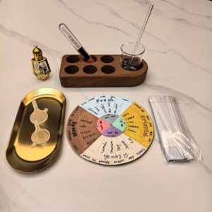 10 Peças Suporte de Armazenamento de Ferramentas para Perfume <span class=keywords><strong>DIY</strong></span>, Organizador de Exibição de Fragrâncias Multifuncional de Madeira Estilo Escandinavo, Cartão de Presente - Product Image 6
