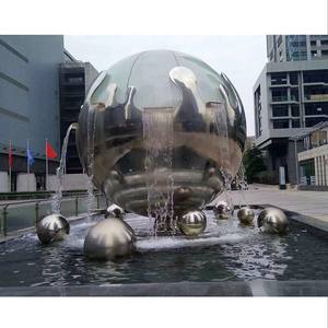 Ornamento de escultura de globo terráqueo de acero inoxidable para exteriores Artesanía de metal soldada a mano con tubo de acero <span class=keywords><strong>Corten</strong></span> - Product Image 3