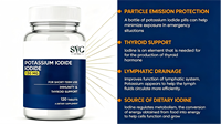 Comprimés de Iodure de Potassium en Gros OEM pour le Soutien de la Santé Thyroïdienne, Complément Quotidien d'Iode, 120 Comprimés, Usage Adulte