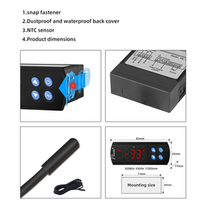 이웰리 디지털 온도 조절기 ℃ / ℉   냉동 부품용 디스플레이 EW-183 가열 온도조절기 - Product Image 6