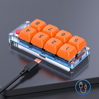 Keyboard Mini Gaming Mekanik Berkabel Hot-Swap Tombol Lengkap RGB Backlit 12 Efek Pencahayaan Definisi Makro Desktop Dual Type-C