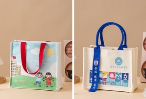 <strong>Wholesale</strong> Promotion of Designer <strong>Jute</strong> Handbags Canvas Large-Shoulder <strong>Bag</strong> with <strong>Custom</strong> Printed Logos for Daily Use at Low Prices - Product Image 2