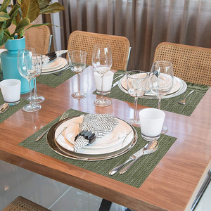 Mesa de comida de algodón ratán mimbre silicona boda mesa de comedor alambre hueco mantel Negro estilo a cuadros mantel de papel redondo - Product Image 4