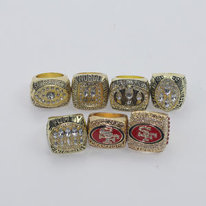 2024 Nieuwe Aanwinsten San Francisco <span class=keywords><strong>49ers</strong></span> 7-delige Set Kampioenschap <span class=keywords><strong>Ring</strong></span> Set Hip Hop Mode Hot Selling <span class=keywords><strong>Ring</strong></span> - Product Image 3