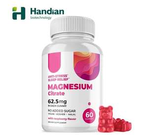 Gommes végétaliennes au magnésium sans sucre Supplément de santé au magnésium calmant <span class=keywords><strong>anti</strong></span>-<span class=keywords><strong>stress</strong></span> pour la relaxation et le sommeil - Product Image 1