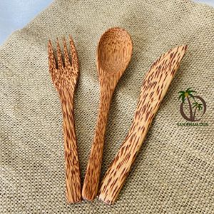 Juego de cubiertos de madera de coco de alta calidad de marca directa de Vietnam al mejor precio, vajilla que incluye cuchillos de cuchara - Product Image 5