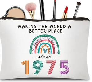 Bolsa <span class=keywords><strong>de</strong></span> Maquillaje Personalizable con Logotipo Sublimado, Bolsa Cosmética Reutilizable, Venta <span class=keywords><strong>al</strong></span> Por Mayor, Bolsa con Cierre Personalizada - Product Image 1