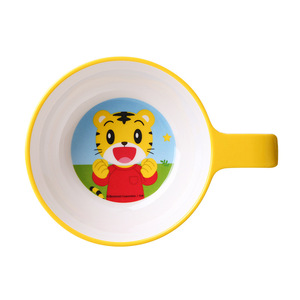 Wuhe Childrens Melamine Bowl With Handle Cartoon Design Anti Scald Drop Resistant For Baby Feeding 0 12 Months - Product Image 5