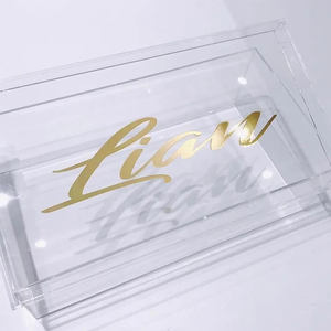 Caja de recuerdo de acrílico transparente grande personalizada, caja de recuerdo de acrílico rectangular, caja de bautismo de <span class=keywords><strong>bautizo</strong></span> griego - Product Image 3