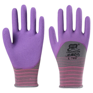 Gants de sécurité Chuangxin L708 en mousse de caoutchouc, paume entièrement texturée, résistants à l'abrasion, antidérapants, respirants, pour femmes - Product Image 2