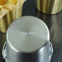 Seau à Popcorn Créatif, Mini Seau à Glace Commercial, Petit Seau en Métal pour Frites, Poulet Frit, Snacks, Acier Inoxydable 304