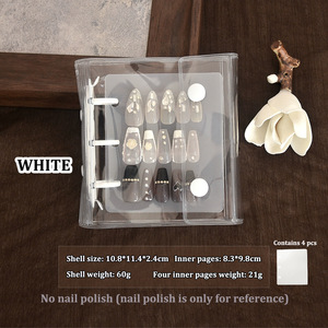 Présentoir portable compact transparent pour faux ongles – Support en plastique pour catalogue de couleurs et présentation de capsules d'ongles pour salon de manucure - Product Image 5