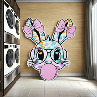 Nieuw Ontwerp Geborduurd 3d Konijnenkonijn Naai Applique Ijzeren Chenille Patch Voor Easter Jasje Broek Kleding Hoeden Handwerk & Decors