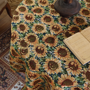 Nhà Máy bán hàng trực tiếp dầu hướng dương sơn trang trí Bìa Jacquard Khăn trải bàn trà bảng Bìa - Product Image 2