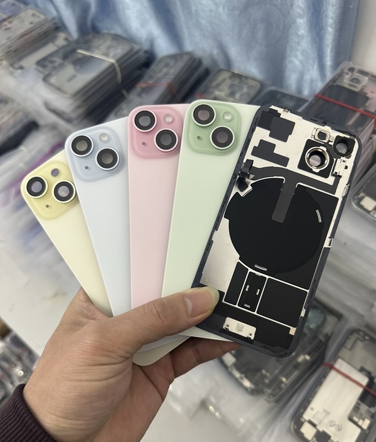 Hot Sale Cell Phone Back Glass Battery Door Cover With Lens for IPhone 14/14 Plus/15 Series Rear Glass Mobile Phone Repair Panel
