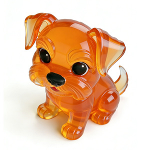 <span class=keywords><strong>Figurine</strong></span> de chien transparente personnalisée en résine, sculpture artisanale en fibre de verre, <span class=keywords><strong>figurine</strong></span> d'animal de dessin animé - Product Image 3