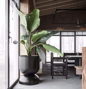 Pot de fleurs en fibre de verre FRP écologique, robuste, avec trou de drainage, léger, durable, rustique, décoratif, pour la maison - Product Image 5