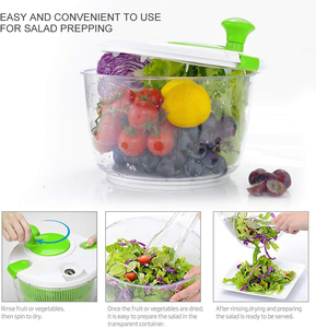 Essoreuse à salade Large 5 pintes Séchoir à fruits et légumes Conception à séchage rapide - Product Image 5