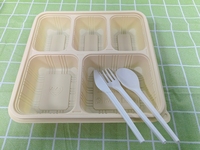 Ensemble de couverts jetables modernes et écologiques de 3 pièces 6.5 pouces CPLA couteau biodégradable fourchette cuillère couverts compostables ensemble de 3 pièces