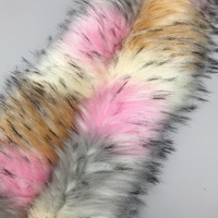 Fort Hood Pashmina Châle Cachemire Cape et Rayures Raton Laveur Faux Tissu Fourrure Garniture