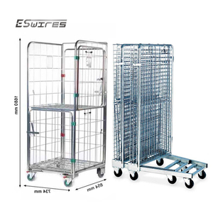 Magazijn Nesting Gegalvaniseerd Metalen Stalen Rol Pallet Waswagen Met Wielen - Product Image 2