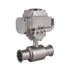 COVNA DN40 1.5 Inch 3 Way L Port 220V AC <b>Tri</b> <b>Clamp</b> Food Grade Stainless Steel Ball Valve Motor Operated Sanitary Ball Valve - Product Image 6