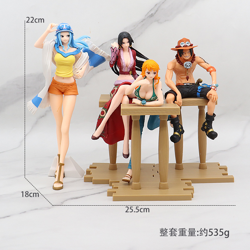 ワンピースフィギュア セット 新デザイン4スタイルPVC漫画玩具人気ワンピースフィギュアセット